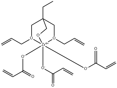 Zirconium, 2,2-bis(2-propenyloxy-.kappa.O)methyl-1-butanolato-.kappa.Otris(2-propenoato-.kappa.O)- Structure