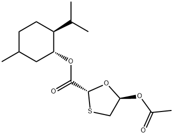 (2R,5R)-L-Menthyl-5-(acetyloxy)-1,3-oxathiolane-2-carboxylate Struktur