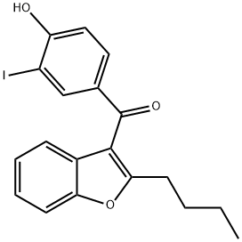 3-(4-HYDROXY-3-IODOBENZOYL)-2-BUTYLBENZOFURAN Struktur