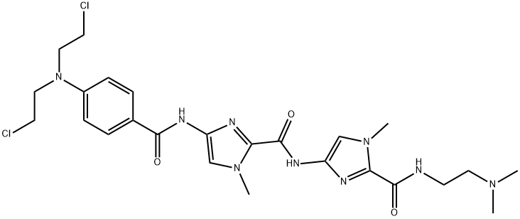 4-[[4-[[4-[bis(2-chloroethyl)amino]benzoyl]amino]-1-methyl-imidazole-2 -carbonyl]amino]-N-(2-dimethylaminoethyl)-1-methyl-imidazole-2-carboxa mide Struktur