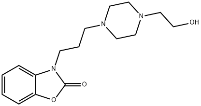 3-[3-[4-(2-Hydroxyethyl)piperazin-1-yl]propyl]benzoxazol-2(3H)-one Struktur