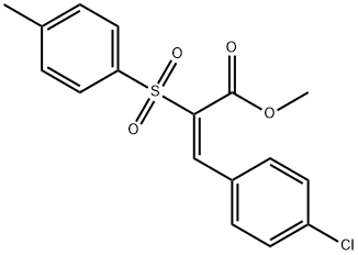 methyl (E)-3-(4-chlorophenyl)-2-[(4-methylphenyl)sulfonyl]-2-propenoate Struktur