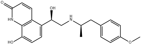 8-hydroxy-5-[1-hydroxy-2-[2-(4-methoxyphenyl)propan-2-ylamino]ethyl]-1H-quinolin-2-one Struktur