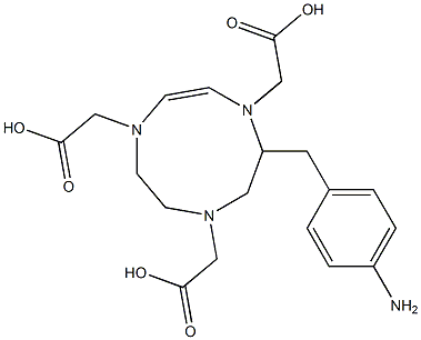 1H-1,4,7-Triazonine-1,4,7-triacetic acid, 2-[(4-aMinophenyl)Methyl]hexahydro- Struktur