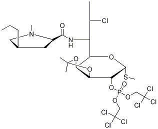 3,4-O-Isopropylidene ClindaMycin 2-[Bis(2,2,2-trichloroethyl)phosphate] Struktur