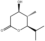 2H-Pyran-2-one,tetrahydro-4-hydroxy-5-methyl-6-(1-methylethyl)-,(4R,5S,6R)-(9CI) Struktur