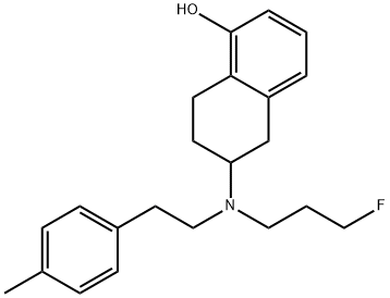 2-(N-n-3-fluoropropyl-N-(4-methylphenyl)ethylamino)-5-hydroxytetralin Struktur