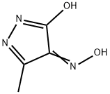 4H-Pyrazol-4-one,3-hydroxy-5-methyl-,oxime(9CI) Struktur