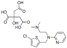 N-[(5-chloro-2-thienyl)methyl]-N',N'-dimethyl-N-2-pyridylethylenediamine 2-hydroxy-1,2,3-propanetricarboxylate Struktur