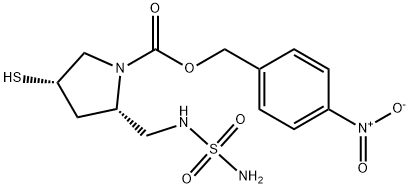 (2R,4S)-4-nitrobenzyl 4-Mercapto-2-((sulfaMoylaMino)Methyl)pyrrolidine-1-carboxylate Struktur