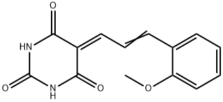 2,4,6(1H,3H,5H)-Pyrimidinetrione, 5-[3-(2-methoxyphenyl)-2-propenylidene]- Struktur