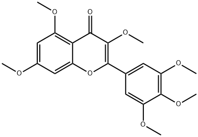 2-(3,4,5-Trimethoxyphenyl)-3,5,7-trimethoxy-4H-1-benzopyran-4-one Struktur