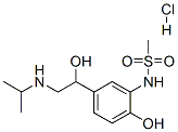 N-[2-hydroxy-5-[1-hydroxy-2-(isopropylamino)ethyl]phenyl]methanesulphonamide monohydrochloride  Struktur