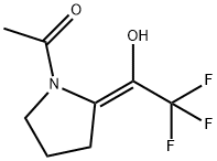 Pyrrolidine, 1-acetyl-2-(2,2,2-trifluoro-1-hydroxyethylidene)-, (Z)- (9CI) Struktur