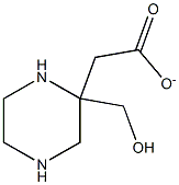 2-Piperazinemethanol,acetate(ester)(9CI) Struktur