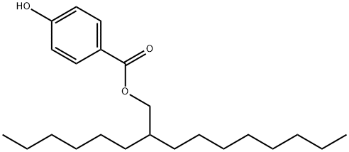 Benzoesure, 4-hydroxy, 2-hexyldecyl Ester Struktur