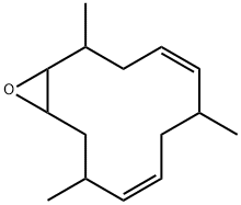 2,6,10-trimethyl-13-oxabicyclo[10.1.0]trideca-4,8-diene Struktur