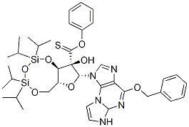 O6-Benzyl-N2,3-etheno-2'-phenoxythioxoMethyl-3',5'-O-[tetrakis(isopropyl)-1,3-disiloxanediyl] Guanosine Struktur