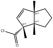 1-Pentalenecarbonyl chloride, 1,3a,4,5,6,6a-hexahydro-1,3a,6a-trimethyl-, (1alpha,3abeta,6abeta)- (9CI) Struktur