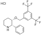 3-([3,5-BIS(TRIFLUOROMETHYL)PHENYL]METHOXY)-2-PHENYL-PIPERIDINE HYDROCHLORIDE Struktur