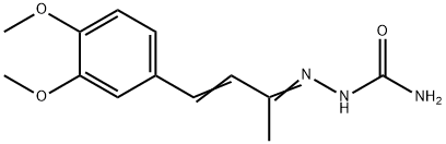 [4-(3,4-dimethoxyphenyl)but-3-en-2-ylideneamino]urea Struktur