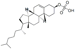 (3S,8S,9S,10R,13R,14S,17R)-10,13-dimethyl-17-[(2R)-6-methylheptan-2-yl ]-3-sulfooxy-2,3,4,7,8,9,11,12,14,15,16,17-dodecahydro-1H-cyclopenta[a ]phenanthrene Struktur