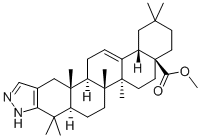 2'H-OLEANA-2,12-DIENO[3,2-C]PYRAZOL-28-OIC ACID METHYL ESTER Struktur