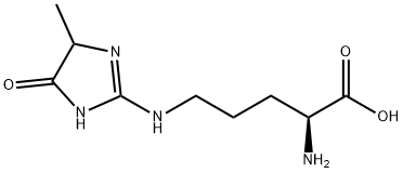 N(delta)-(5-methyl-4-oxo-2-imidazolin-2-yl)ornithine Struktur