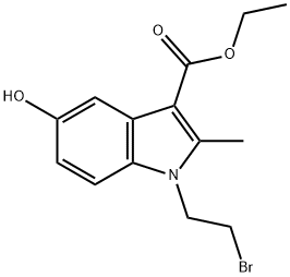 Indole-3-carboxylic acid, 1-(2-bromoethyl)-5-hydroxy-2-methyl-, ethyl  ester Struktur