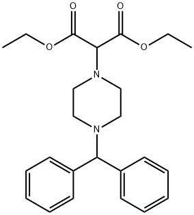 diethyl 2-(4-benzhydrylpiperazin-1-yl)propanedioate Struktur