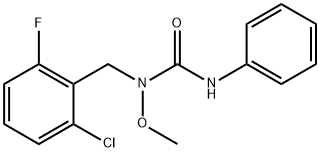 1-(2-CHLORO-6-FLUOROBENZYL)-1-METHOXY-3-PHENYLUREA Struktur