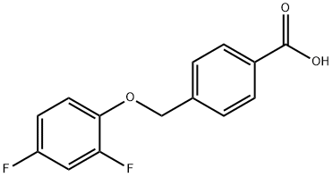 4-[(2,4-difluorophenoxy)methyl]benzoic acid Struktur