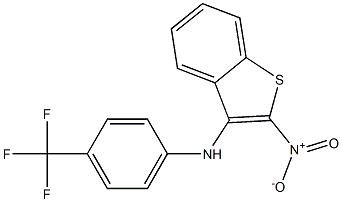 2-nitro-N-[4-(trifluoromethyl)phenyl]benzothiophen-3-amine Struktur