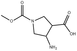 1,3-Pyrrolidinedicarboxylicacid,4-amino-,1-methylester(9CI) Struktur