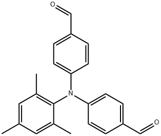 Benzaldehyde,4'4-[(2,4,6-triMethylphenyl)iMino]bis- Struktur