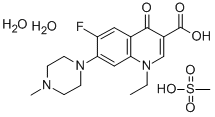 1-ETHYL-6-FLUORO-7-(4-METHYLPIPERAZIN-1-YL)-4-OXO-QUINOLINE-3-CARBOXYLIC ACID Struktur