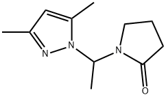 1-(1-(3,5-Dimethyl-1H-pyrazol-1-yl)ethyl)-2-pyrrolidinone Struktur