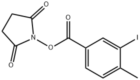 N-succinimidyl 4-methyl-3-iodobenzoate Struktur