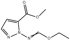 1H-Pyrazole-5-carboxylicacid,1-[(ethoxymethylene)amino]-,methylester Struktur