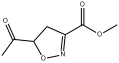 3-Isoxazolecarboxylic acid, 5-acetyl-4,5-dihydro-, methyl ester (9CI) Struktur