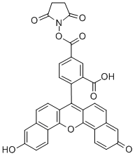 5(6)-CARBOXYNAPHTHOFLUORESCEIN N-SUCCINIMIDYL ESTER Struktur