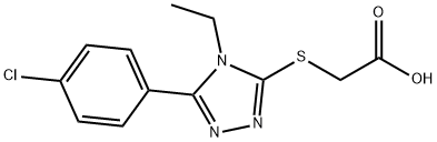 {[5-(4-CHLOROPHENYL)-4-ETHYL-4H-1,2,4-TRIAZOL-3-YL]THIO}ACETIC ACID Struktur