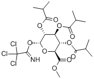 Methyl 2,3,4-Tri-O-isobutyryl-1-O-trichloroacetimidoyl-a-D-glucopyranuronate Struktur