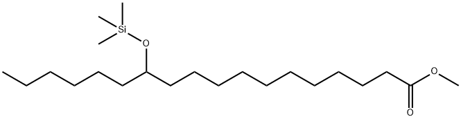 12-(Trimethylsilyloxy)octadecanoic acid methyl ester Struktur