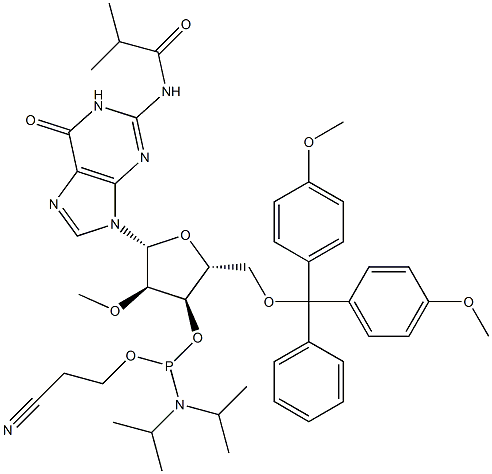 2'-OMe-ibu-G Phosphoramidite Struktur