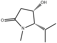 2-Pyrrolidinone,4-hydroxy-1-methyl-5-(1-methylethyl)-,(4S-cis)-(9CI) Struktur