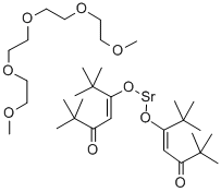 BIS(2,2,6,6-TETRAMETHYL-3,5-HEPTANEDIONATO)STRONTIUM TETRAGLYME ADDUCT Struktur