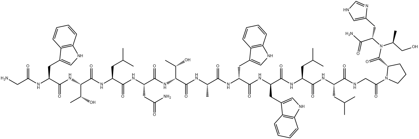 (D-THR6,D-TRP8,9,L-ALANINOL15)-GALANIN (1-15) Struktur