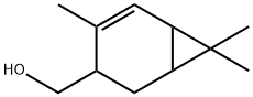 4,7,7-trimethylbicyclo[4.1.0]hept-4-en-3-ylmethanol  Struktur