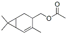 4,7,7-trimethylbicyclo[4.1.0]hept-4-en-3-ylmethyl acetate Struktur